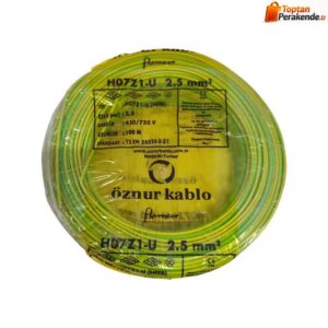 Öznur NYA Kablo 2,5 mm² Sarıyeşil ( H07Z1-U ) Halojen Free